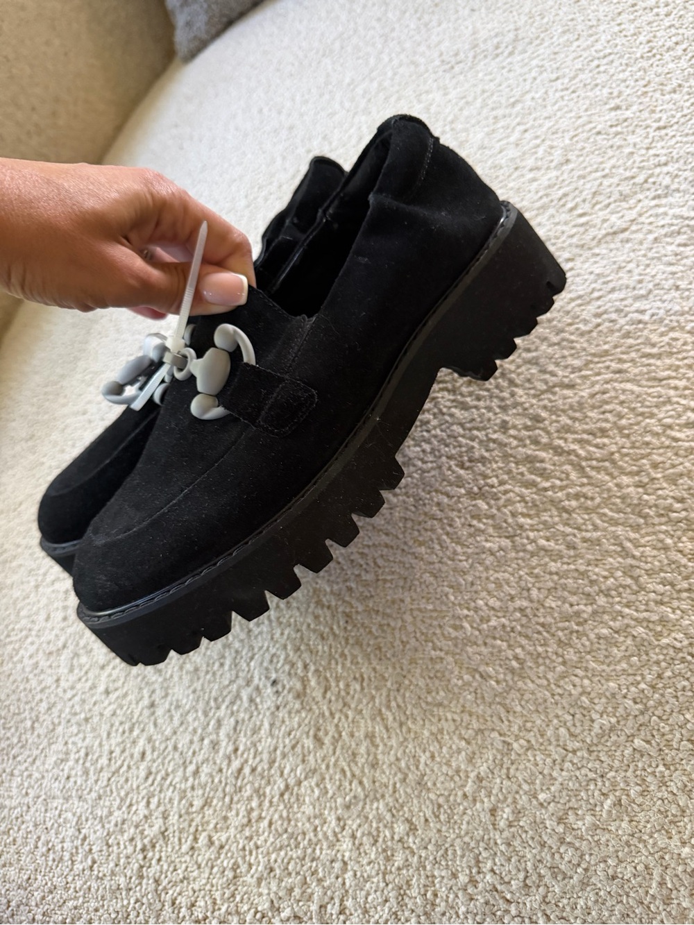 Matisse Black Suede Mary Jane Platform Loafers